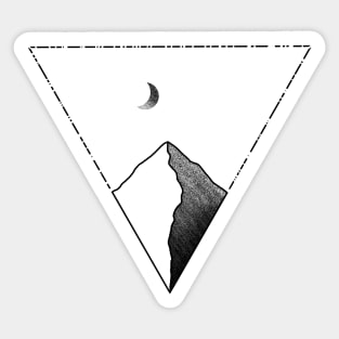 Mountain In Moonlight Sticker